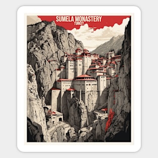 Sumela Monastery Turkey Vintage Retro Travel Tourism Sticker